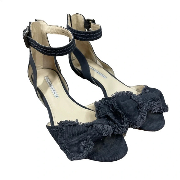 VERA WANG LAVENDER Leni Canvas Bow Flat Sandals 6M - Picture 5 of 16